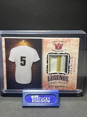SportKings Vol. 3 Jeff Bagwell Legends Memorabilia Game Worn Ser.# 30/50-Astros - Image 1 of 4
