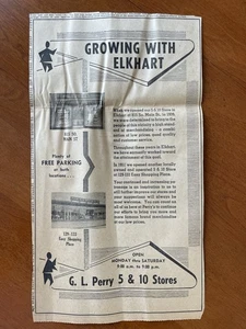 G.L. Perry 5 & 10 Stores 1958 Newspaper Ad Clipping Elkhart Indiana - Picture 1 of 5