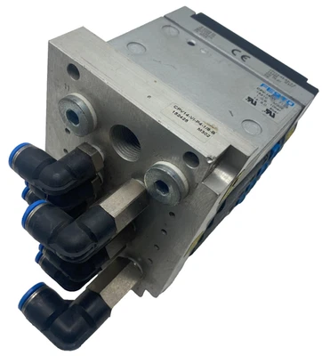 FESTO CPV14-VI-P4-1/8-B Pneumatic 4-Station Solenoid Valve Manifold 161 360 M302 - Image 1 of 4