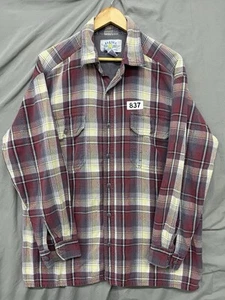 ALASKA 1959 WILDERNESS GEAR Mens Plaid Flannel XL Grunge Distressed - Picture 1 of 5