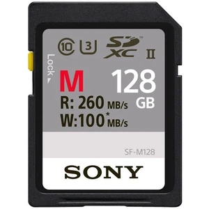 Sony Memory Card 128GB, UHS-II SD, CL10, U3, Max R260MB/s, W100MB/s (SF-M128/T) - Photo 1 sur 3
