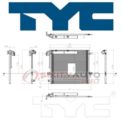 TYC AC Condenser for 2007-2011 Mercedes-Benz GL450 AC Air Conditioning uh Foto 1 de 4