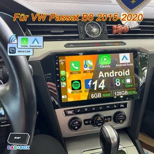 DAB+ Autoradio Android 14 6+128G Carplay Navi WiFi BT für VW Passat B8 2015-2020 - Bild 1 von 14