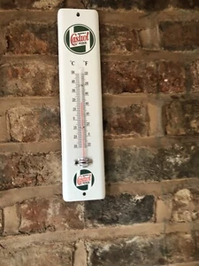 CASTROL STOVE ENAMEL GARAGE THERMOMETER MERCURY FREE, Normal Price £15 OptionA - Picture 1 of 1