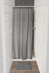 TEXTIL DUSCHVORHANG GRAU 150x220 cm INKL.RINGE VORHANG 150 BREITx220 HOCH - Bild 1 von 7