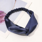 Womens Stretchy Satin Twist Knot Headband Elastic Wrap Turban Hair Band Hairband