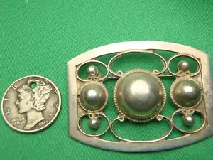 MID CENTURY MODERN MODERNIST STERLING SILVER WOMENS MEXICO BROOCH PIN Lot 1460 - Picture 1 of 6