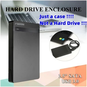 USB 3.0 1TB External Hard Drive Enclosure Portable Desktop Mobile Hard Disk Case - Picture 1 of 6