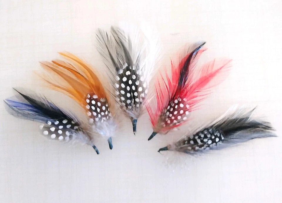 NUEVO - 5 PLUMAS DE SOMBRERO para Sombrero de copa Bowler Derby Fedora Homburg Sombreros de vaquero 4" Foto 1 de 1