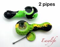 Details about    SILICONE SMOKING PIPE W/ GLASS BOWl US SELLER SAME DAY SHIP