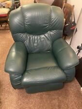 la z boy green leather recliner with rocker action, excellent condition