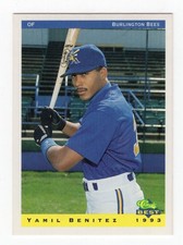 1993 Classic Best Burlington Bees Yamil Benitez #1 Minor League Pre Rookie RC