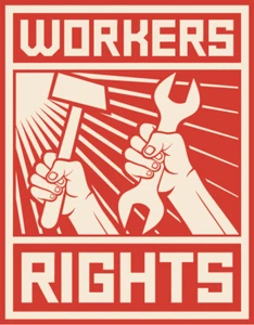 "Decalcomania adesiva Workers Rights Hammer and Lock URSS Unione Sovietica - ""TAGLIE" - Foto 1 di 1