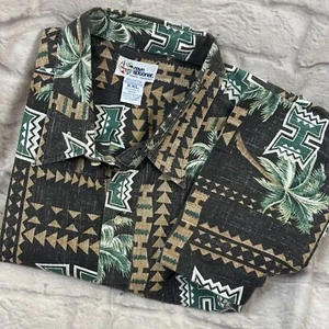 Camisa Hawaiana Arco Iris Universidad de Hawaii Años 90 Reyn Spooner XXL Estampado Reverso - Imagen 1 de 7