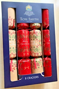 BNIB New Tom Smith Kraft Family 8 Christmas Crackers 30cm - Plastic Free Gifts - Picture 1 of 6