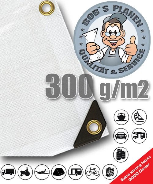 CASOPLAN 300g/m² Abdeckplane Bootsplane Schutzplane reißfest, wasserdicht , abso