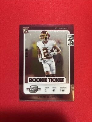 2021 Contenders Optic Dyami Brown Rookie Ticket RC #65 Football Team - Image 1 of 4