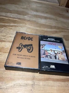 2 AC/DC Cassette Bundle Dirty Deeds Done Dirt Cheap & For Those About to Rock - Imagen 1 de 15