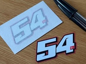 Toprak Razgatlıoğlu Rennnummer 54 (sehr kleines Paar) - UK VERKÄUFER - Bild 1 von 1
