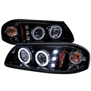 For 00-05 Chevy Impala Smoked Lens Black Housing Headlights Halos DRL - Picture 1 of 3