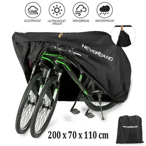 Heavy Duty Waterproof Bicycle Cycle Bike Cover Outdoor UV Protector for 2 Bikes - Picture 1 of 12