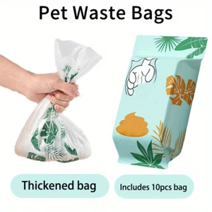 Pet Waste Bag Dog Poop Picking Bag, Double Thickness Poop Picking Bag - 10 Pack - Picture 1 of 5