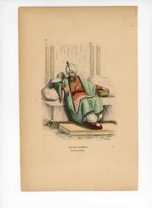 ABD-EL RAHMAN Emperor of Morocco Hand-Colored Engraving 1846 French African - Picture 1 of 2
