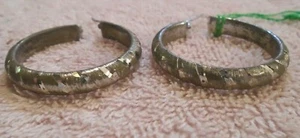 Sterling Silber, mittlere Creolen aus Italien - Bild 1 von 2