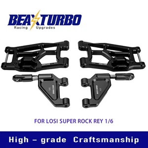 BeaxTurbo CNC Alu7075 Front Upper & Lower Arms Upgrade LOSI Super Rock Rey1/6 8S - Picture 1 of 18