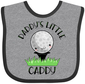 Inktastic Daddy's Little Caddy Cute Golf Ball Baby Bib Sports Kids Daddy Dad Fun