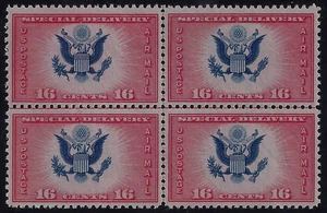 CE2 - Huge Blue Vignette Color Shift Error / EFO Center Line Block Mint NH - Picture 1 of 1