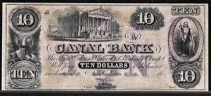 1800’s Canal Bank New Orleans $10 Dollar Note Obsolete Banknote CRISP UNC - Picture 1 of 2