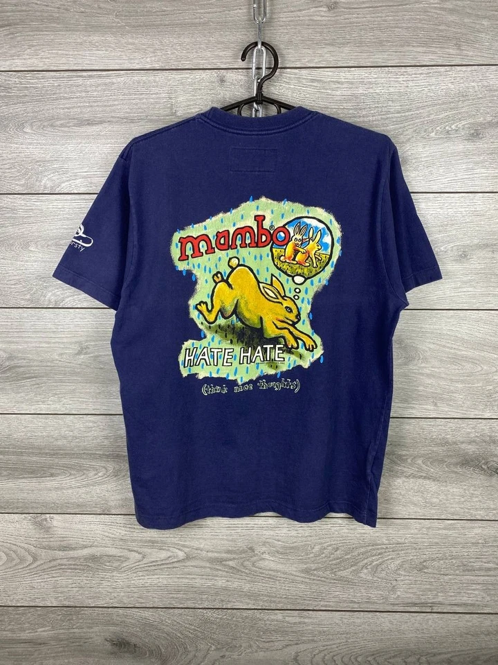 Camiseta Para Hombre Vintage Mambo Big Logo Y2K Streetwear Camiseta Azul Talla M Foto 1 de 4