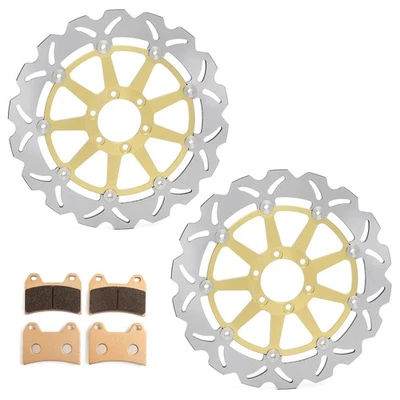 Pair Front Brake Rotors Pads For Ducati Monster 620 2002-2005 748 S 2000-2002 01 - Image 1 of 4