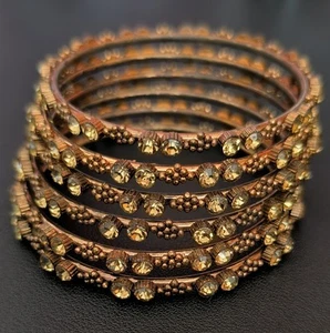 Bronze/Brown/Gold Indian Bangles Wedding 2.4 - Picture 1 of 6