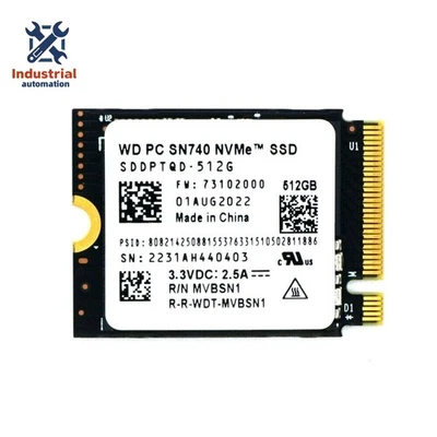 WD SN740 512GB M.2 2230 SSD NVMe PCIe4x4 For Steam Deck ASUS ROG Flow X Laptop - Image 1 of 4