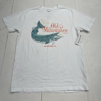Camiseta Old Milwaukee Beer Urban Outfitters Blanca Gráfica Para Hombre Talla Grande Defecto Foto 1 de 4