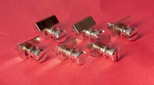 Vintage Spec NOS Wired Nickel Plated Saddle Set for Gibson ABR1 Bridge - Picture 1 of 1