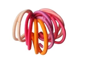 NEU 12er-Pack 4,5 cm rosa tonal endlos hakenfrei elastisch wackelig haarkrawatte - Bild 1 von 1