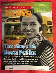 SCHOLASTIC NEWS GRADE 1 FEBRUARY 2018 STORY OF ROSA PARKS ROSA'S BUS WORKSHEET