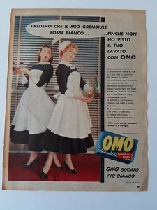 Vintage PUBBLICITÀ detersivo OMO da giornale EPOCA 1957 Clipping ADV - Foto 1 di 1