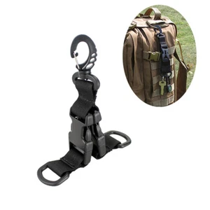 Molle Webbing Backpack Clips Ribbon Buckle Attach D-Type Hanging Ring Keychain - Picture 1 of 8