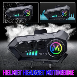 Motorcycle Bluetooth Helmet Headset Intercom Wireless Headphone HiFi Waterproof - Picture 1 of 19