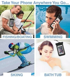 Waterproof Pouch for iPhone Samsung Galaxy Note LG Huawei HTC Motorola OnePlus - Picture 1 of 3