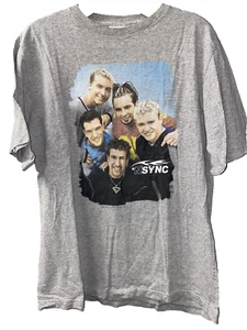 Vintage Rare NSYNC 1999 Early Days Tour GRAY Graphic T-Shirt Men's Delta LARGE L - Picture 1 of 9