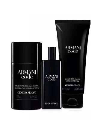 Armani Code Pour Homme Eau De Toilette Spray, Juego de bálsamo y desodorante para después del afeitado Foto 1 de 4