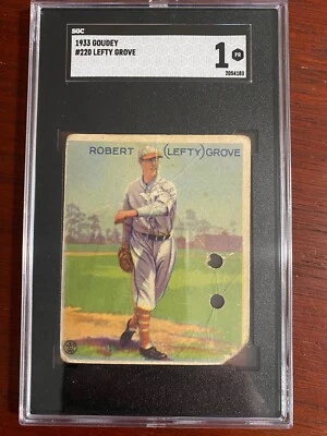 1933 Goudey Lefty Grove #220 SGC 1 - Image 1 of 2
