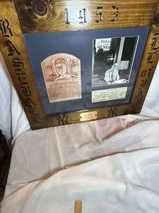 Vintage Ed Barrow NY Yankees Präsident gerahmte Passepartout Fotos mit signiertem Scheck HOFer - Bild 1 von 19