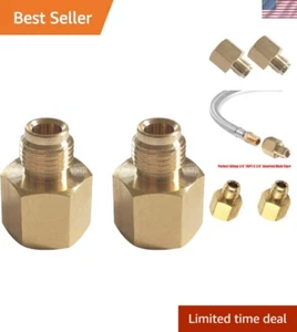 Durable Brass Adapter Fittings for RV Propane Hose - 1/4" NPT to Inverted Flare - Picture 1 of 6
