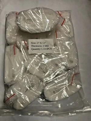 2”x12” 2MI  Ziplock Clear Polybag/Hang Hole For Incense Stick Pack 500 Free Ship - Image 1 of 4